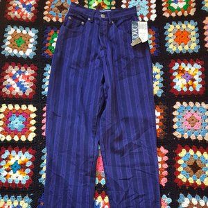 Vintage 90s deadstock Nuovo purple striped jeans